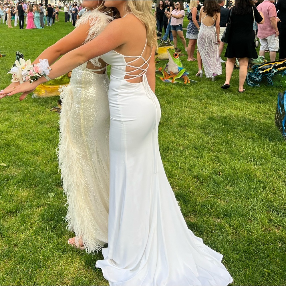 Beautiful white prom dress